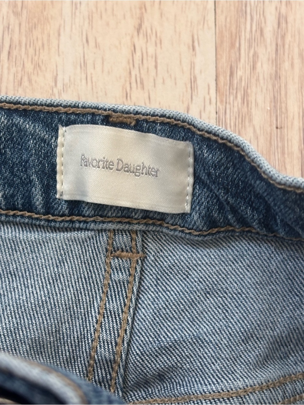 Favorite Daughter Blue Jordie Super High Rise Cut Off Denim Short Women's 30 - Picture 5 of 6